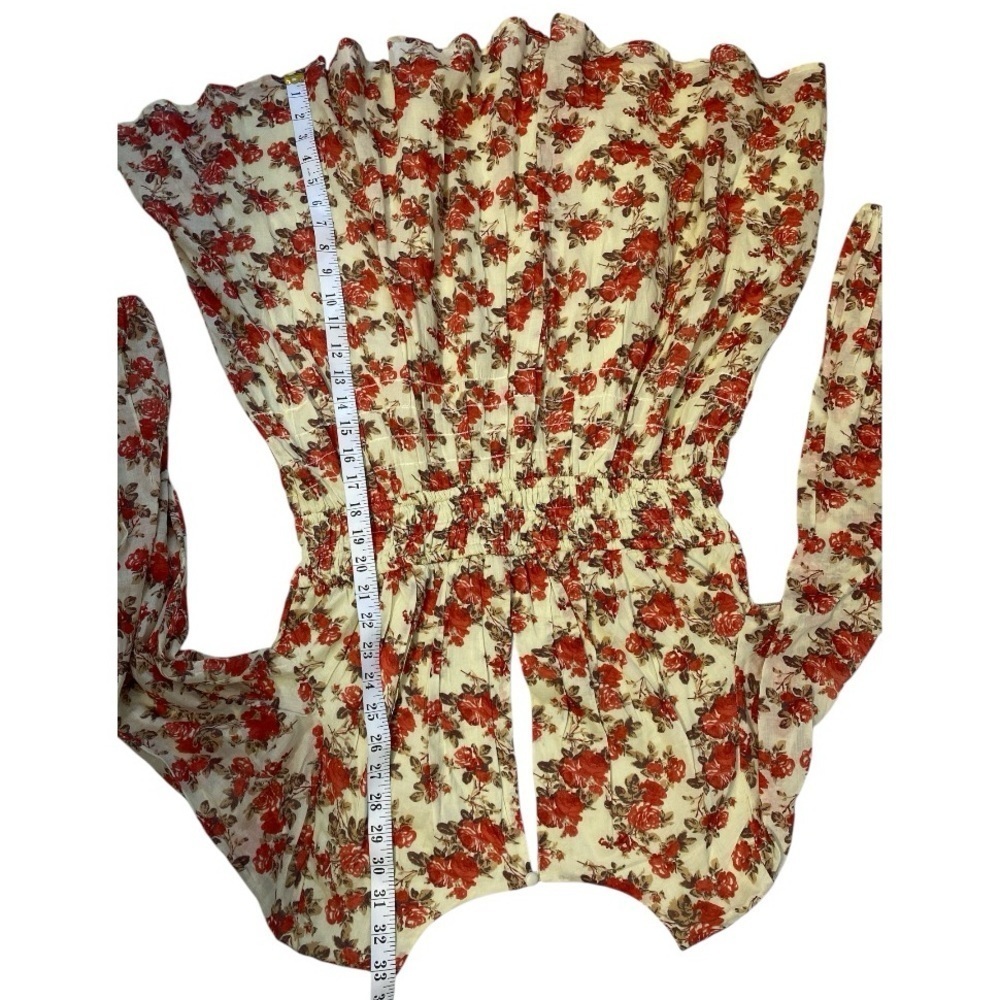Free People BNWOT Keep You Mini Dress Floral V-Neck Size M - Picture 12 of 13